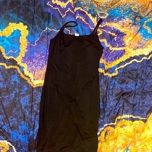 Black dress size: Y11 12 kind of soft! Spaghetti straps never worn